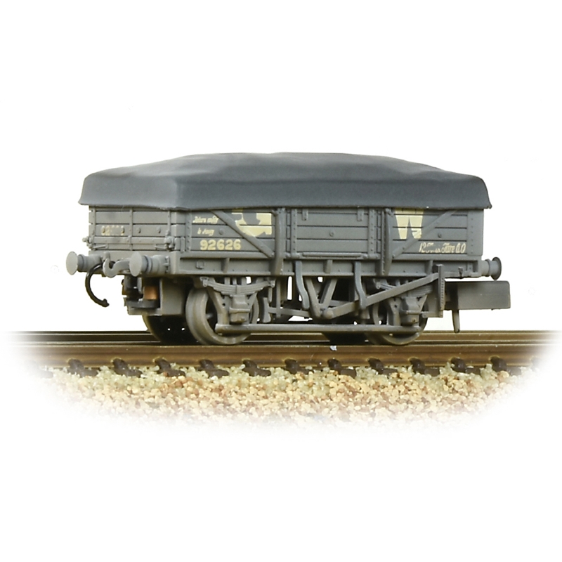 5 Plank China Clay Wagon GWR Grey With Tarpaulin Cover W